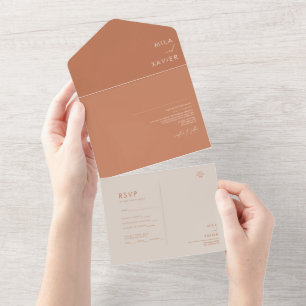 Tuscan Amber Modern Minimalistisk Bröllop