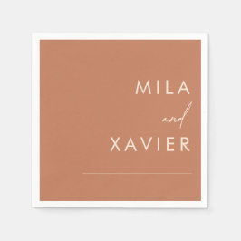 Tuscan Amber | Moderna minimala Bröllop-blöjor Pappersservett