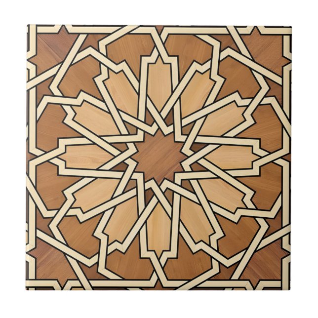 tuscan black gold flower circle tiles kakelplatta (Framsidan)