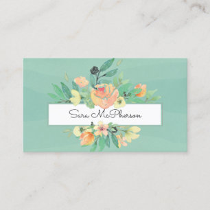 Tuscan Blommigt Bouquet Consultant Visitkort