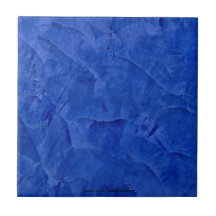 Tuscan Blue Venetian Plaster Ceramic Tile