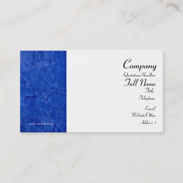 Tuscan Blue visitkort 2.0 (Framsida)