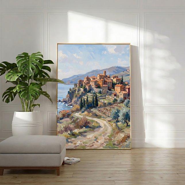 Tuscan by lands väggkonsttryck, redo att hänga poster (Skapare uppladdad)