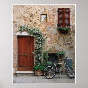 Tuscan cykel, Pienza fotografitryck eller affisch