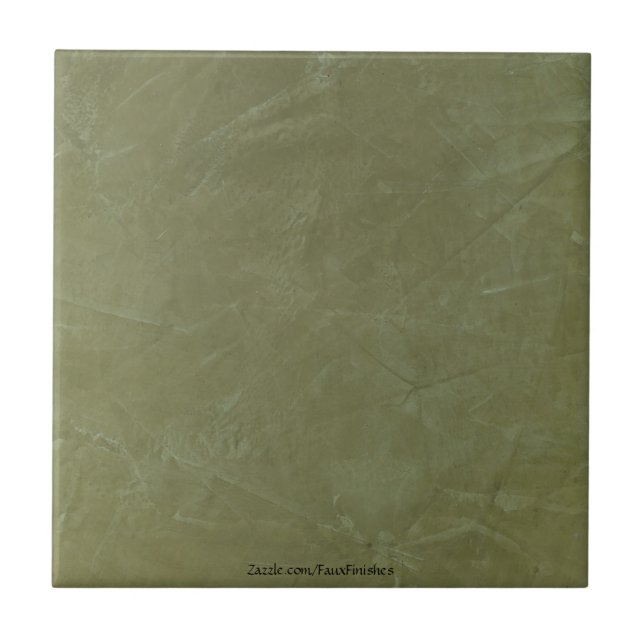 Tuscan-Grönten Venetian Plaster Ceramic Tile Kakelplatta (Framsidan)