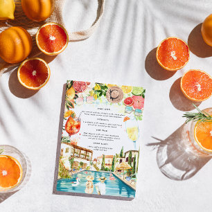 Tuscan Italienska Bassäng Party   Spritz Menu Meny