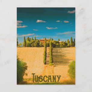 Tuscan landsbygd vykort