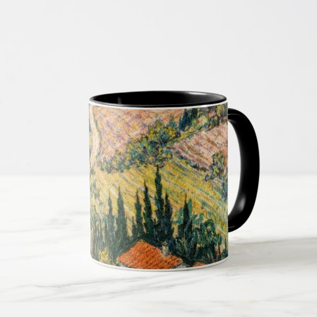 Tuscan landsbygdskonst vingård landsbygdsscen mugg (Framsida höger)