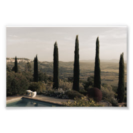 Tuscan landscape hidden behind cypresses (2024) fototryck