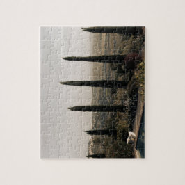 Tuscan landscape hidden behind cypresses (2024) pussel