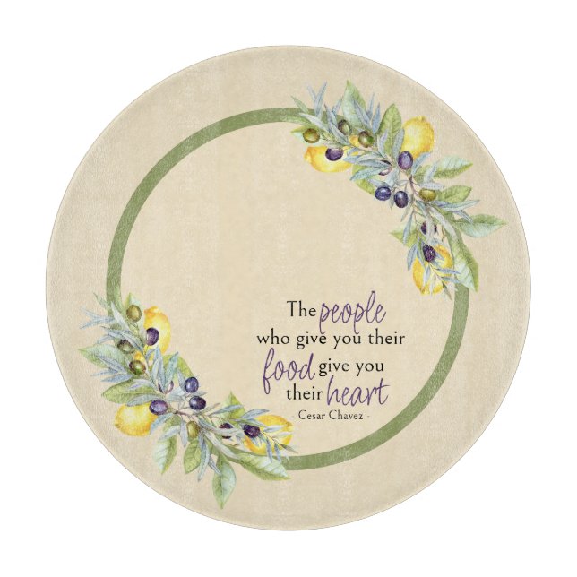 Tuscan Lemons Olife Round Kitchen (Framsidan)