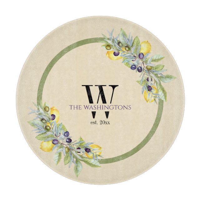 Tuscan Lemons Olife Round Kitchen (Framsidan)