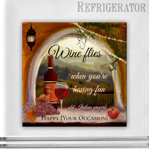 Tuscan Ligcape Italiana Art Vin Magnet