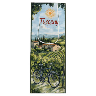 Tuscan Ligcape med vinodlingar och en cykel