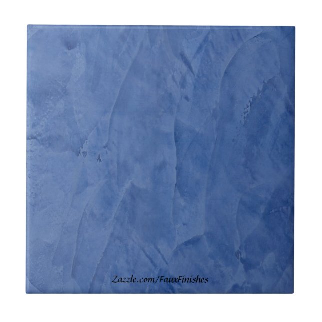 Tuscan Light Blue Faux Avslutar Kakelplatta (Framsidan)