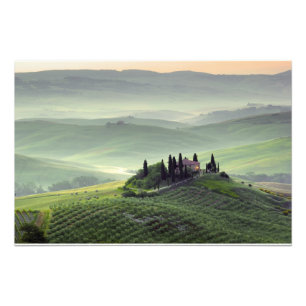 Tuscan morgon fototryck