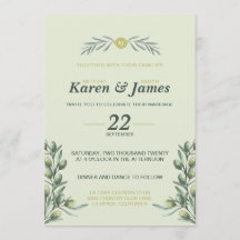 Tuscan Olive Garden bröllopsinbjudan