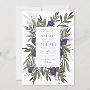 Tuscan Olives Wedding Invite Inbjudningar