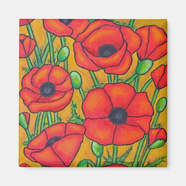 Tuscan Poppies Magnet (Framsidan)