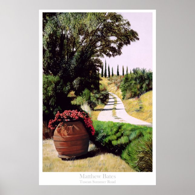 Tuscan Summer Road Poster (Framsidan)