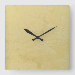 Tuscan Sun Faux Finish Fyrkantig Väggtimme Klocka