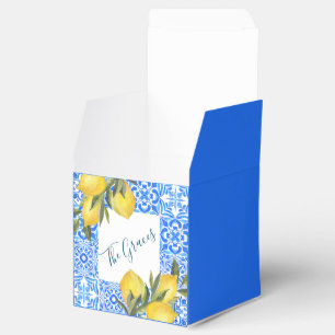 Tuscan Tile Watercolor med Lemon Presentaskar