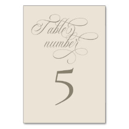 Tuscan Villa Calligraphy Table Number Card Bordsnummer