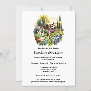 Tuscan villa italiensk vinodling inbjudningar