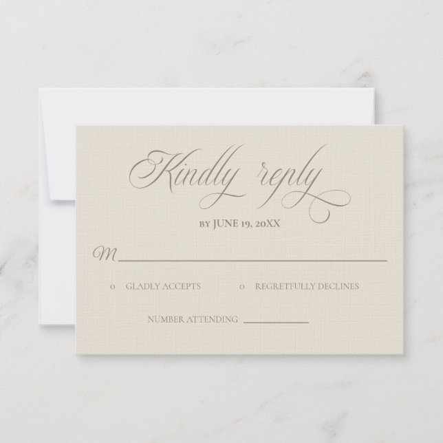 Tuscan Villa Wedding RSVP card OSA Kort (Framsida)