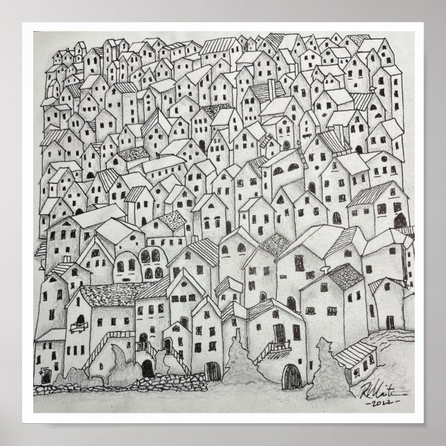 Tuscan Village Poster (Framsidan)