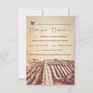 Tuscan Vin Winery Vineyard Bröllop OSA Card Kort