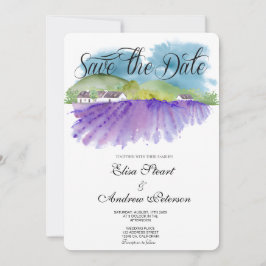 Tuscan vindruvgård Save the Date Inbjudan