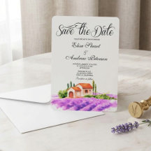 Tuscan vindruvgård Save the Date Inbjudan