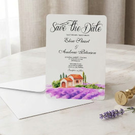 Tuscan vindruvgård Save the Date Inbjudan