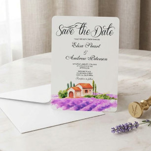 Tuscan vindruvgård Save the Date Inbjudan