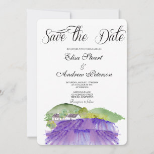 Tuscan vindruvgård Save the Date-inbjudan Inbjudningar