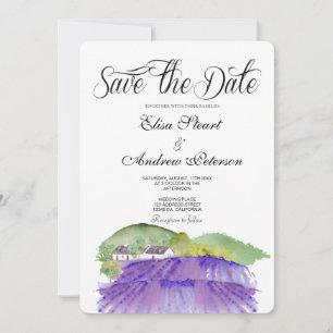 Tuscan vindruvgård Save the Date-inbjudan Inbjudningar
