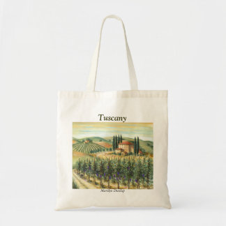 Tuscan vingård och villa tygkasse
