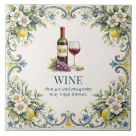 Tuscan Wine Kitchen Välsignelse Medelhavet Kakelplatta