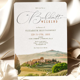 Tuscany Bachelorette Helg Travel Itinerary Inbjudningar