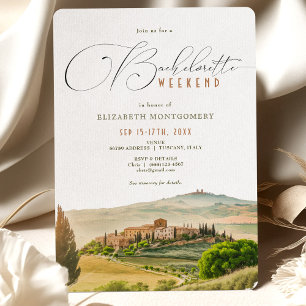 Tuscany Bachelorette Helg Travel Itinerary Inbjudningar