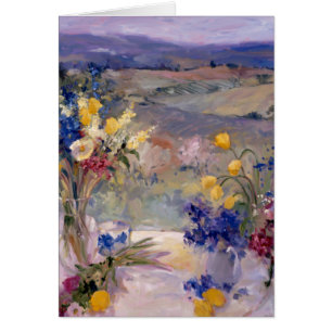 Tuscany blommigt hälsningskort