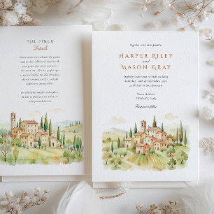 Tuscany Bröllop Inbjudningar