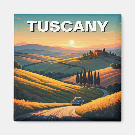 Tuscany Italien Countryside Sunset Magnet