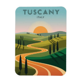 Tuscany Italien Countryside Sunset Magnet