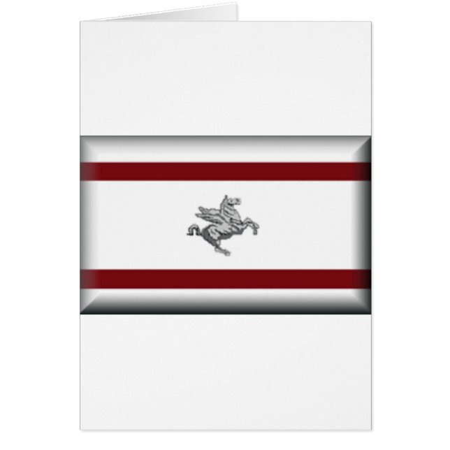 Tuscany (italien) flagga hälsningskort (Framsidan)