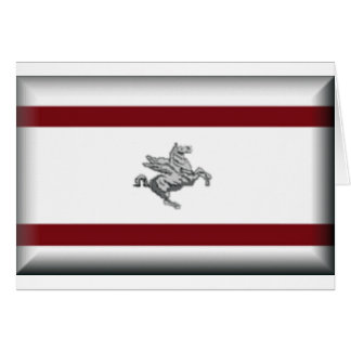 Tuscany (italien) flagga hälsningskort