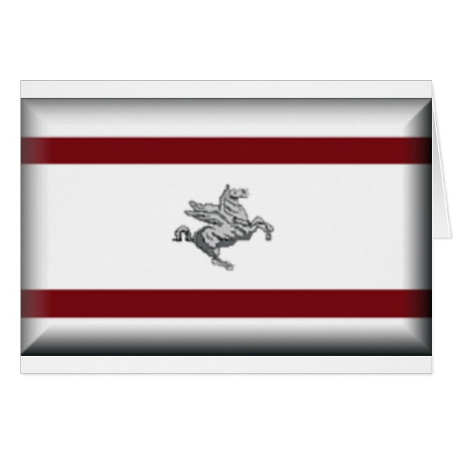 Tuscany (italien) flagga hälsningskort (Framsidan Horizontal)