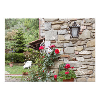 Tuscany.Italien.. Italienska lantgårdar. Fototryck