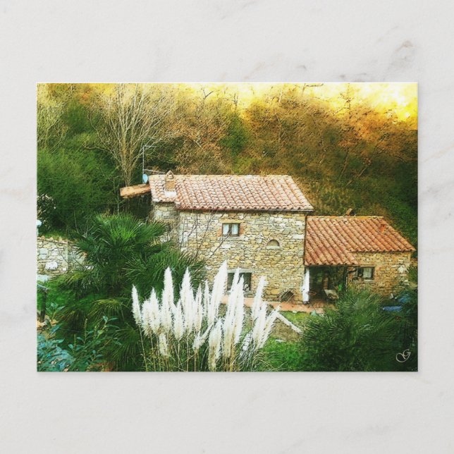 Tuscany, Italien. Rustic house. Vykort (Framsida)